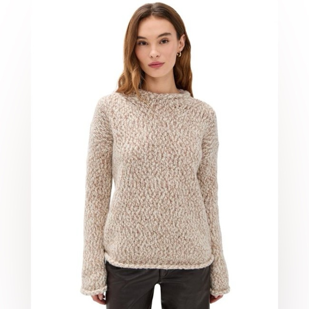 Anthro Tan Beige Thick Warm Knit Sweater Philosophy M